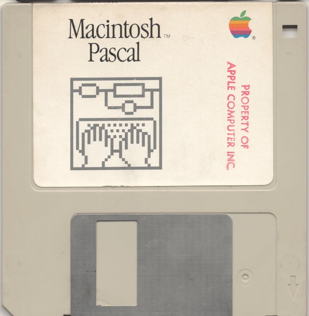 A Macintosh Pascal disk a kindly engineer from Apple sent me in 1984. I've still got it, just in case Apple would like it back.